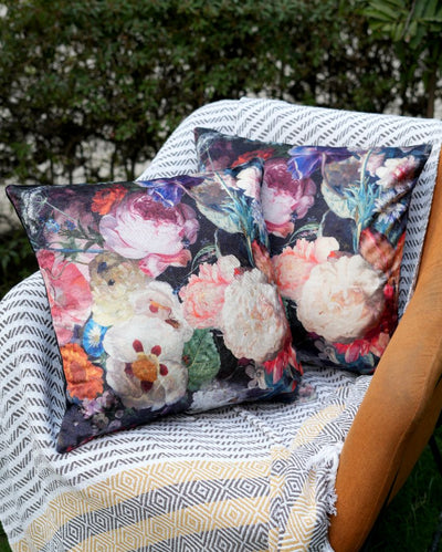 Blooms Design Cushion Covers | Set of 2 | 18 x 18 Inches