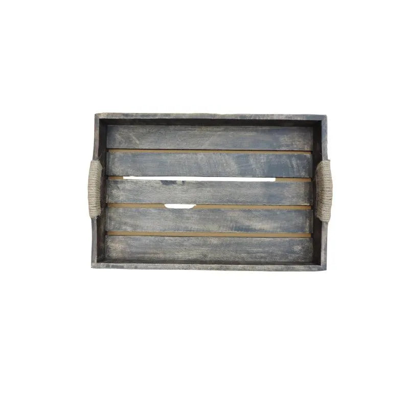 Grey Patti Wooden Serving Tray | Set of 3