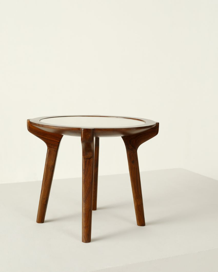 Gati Teak Wood Side Table | 20 x 17 inches