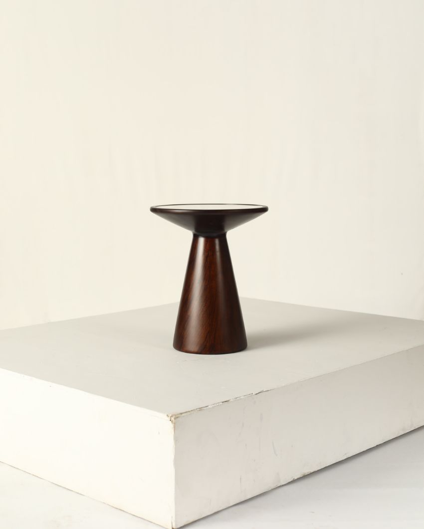 Patra Teak Wood Side Table | 16 x 17 inches