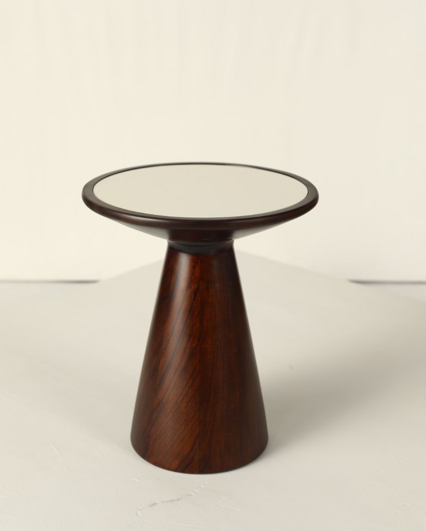 Patra Teak Wood Side Table | 16 x 17 inches