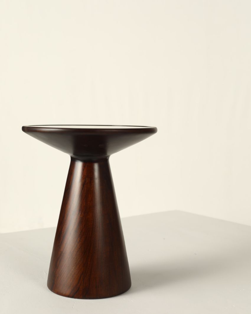 Patra Teak Wood Side Table | 16 x 17 inches