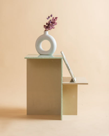 Jade Corian Side Table | 16 x 20 x 20 inches