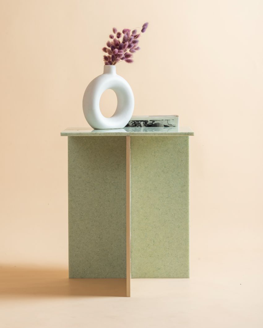 Jade Corian Side Table | 16 x 20 x 20 inches