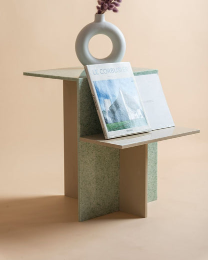 Jade Corian Side Table | 16 x 20 x 20 inches