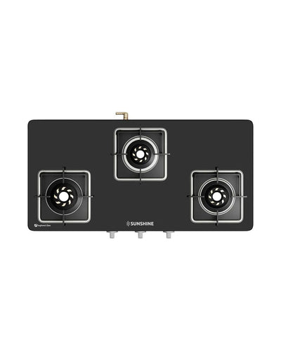 Slimmest Aircross Gas Stove Manual Ignition 3 Burner | ISI Certified