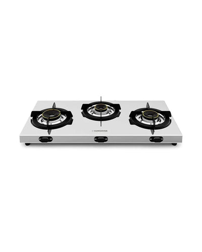 Sunshine Falcon Ultra Slim Stainless Steel Cooktop 3 Burner| ISI Certified