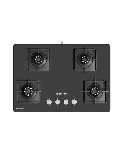 Slimmest Magnite 4 Burner Glass Hob Top Cooktop Manual Ignition | ISI Certified