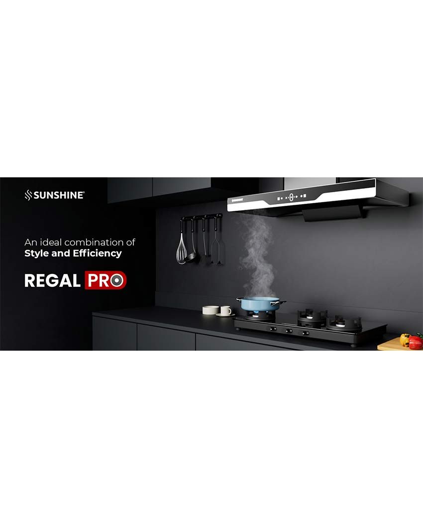 Regal 3 Burner Gas Stove Toughened Glass Cooktop Manual Ignition