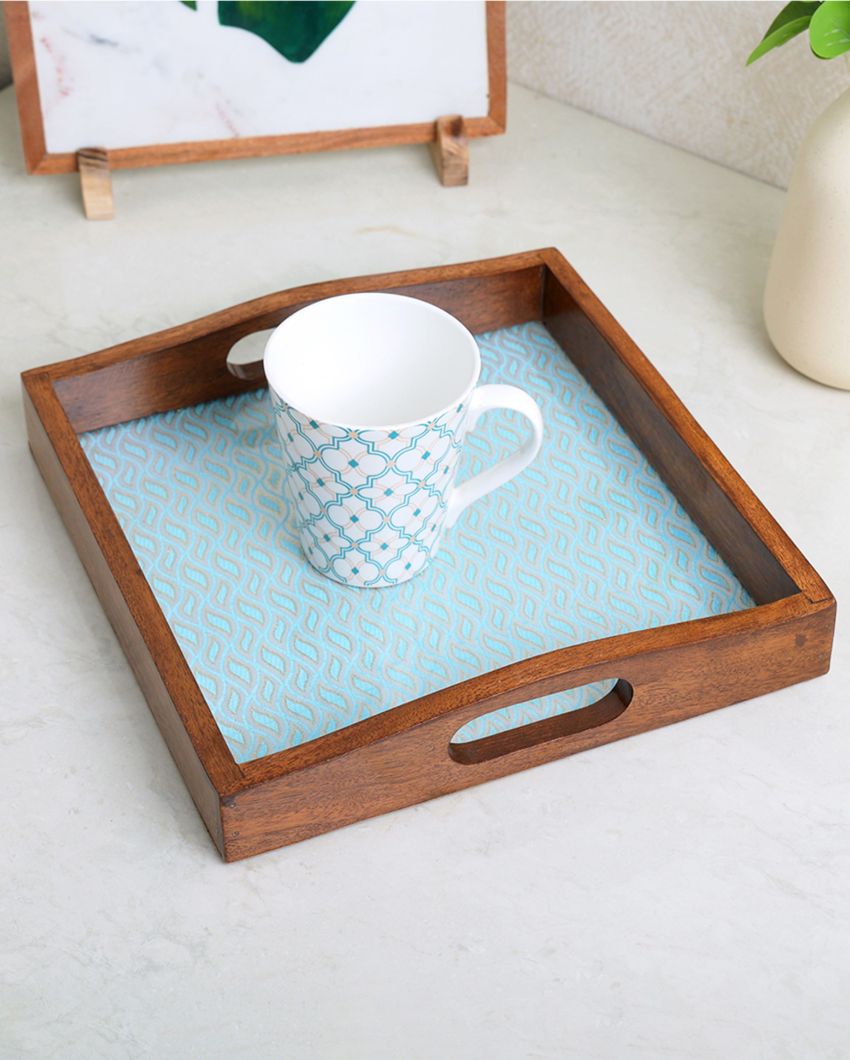 Charming Entertainer Handcrafted Wooden Tray | 10 x 10 inches