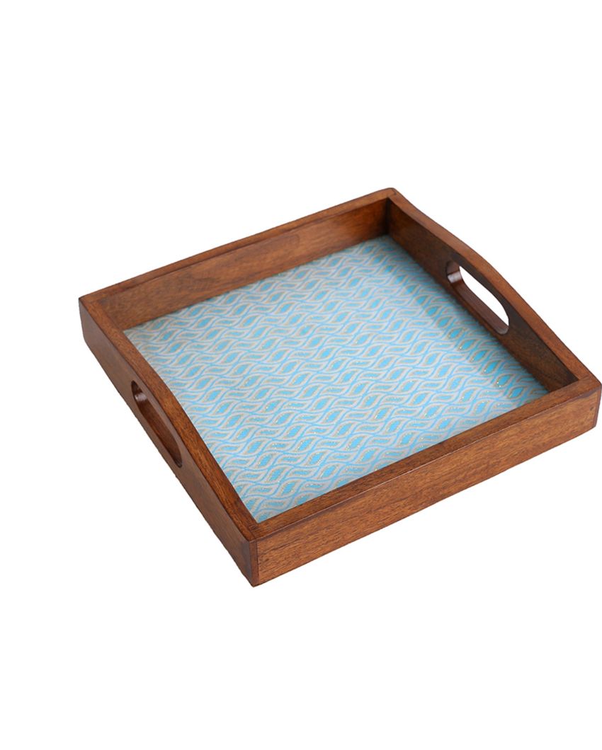 Charming Entertainer Handcrafted Wooden Tray | 10 x 10 inches