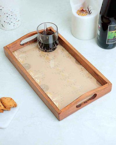 Sophistication Handcrafted Wooden Serving Tray | 16 x 10 inches