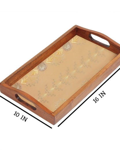 Sophistication Handcrafted Wooden Serving Tray | 16 x 10 inches