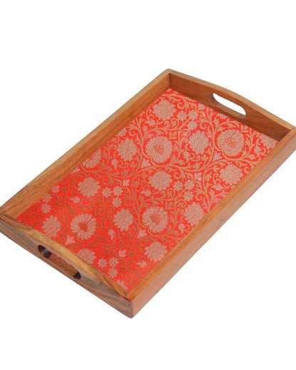 Refined and Rustic Handcrafted Wooden Tray | 16 x 10 inches