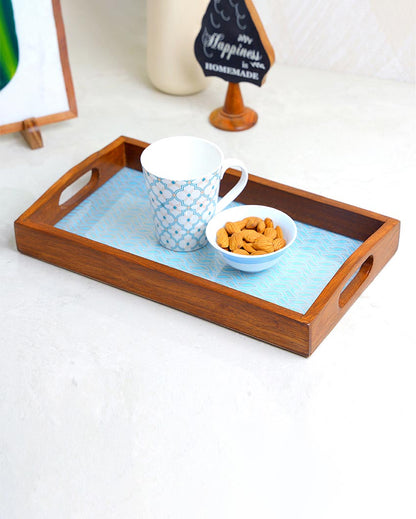 Warm Wooden Charm Artisan-Made Serving Tray | 14 x 8 inches