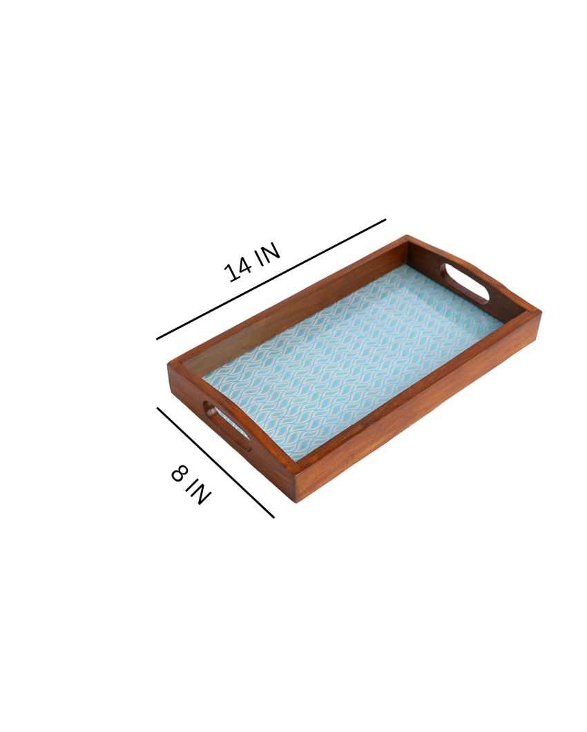 Warm Wooden Charm Artisan-Made Serving Tray | 14 x 8 inches