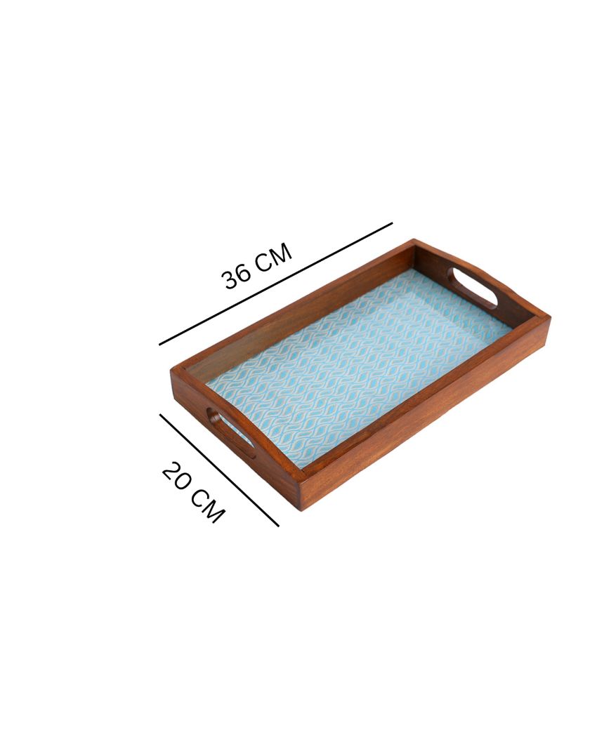 Warm Wooden Charm Artisan-Made Serving Tray | 14 x 8 inches