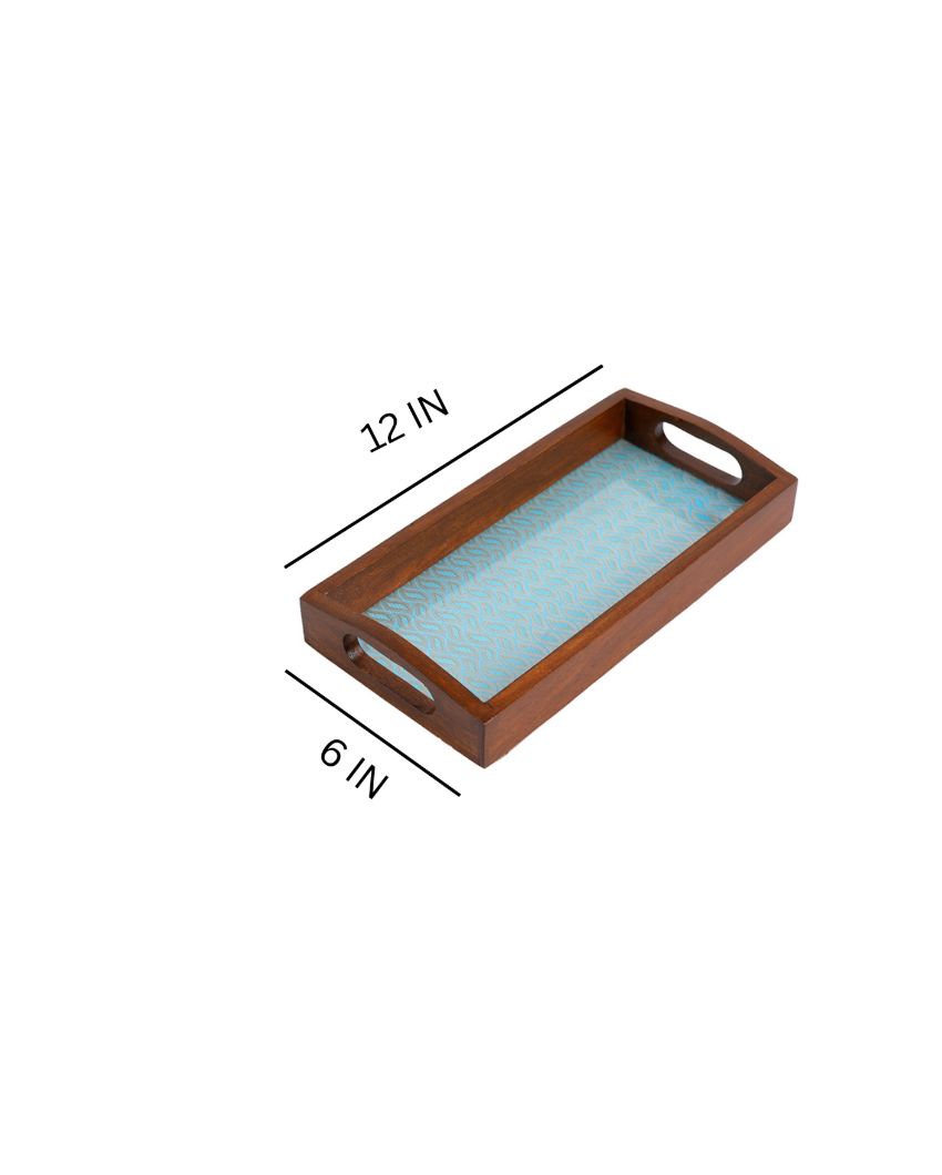 Handcrafted Harmony Wooden Serving Tray | 12 x 6 inches