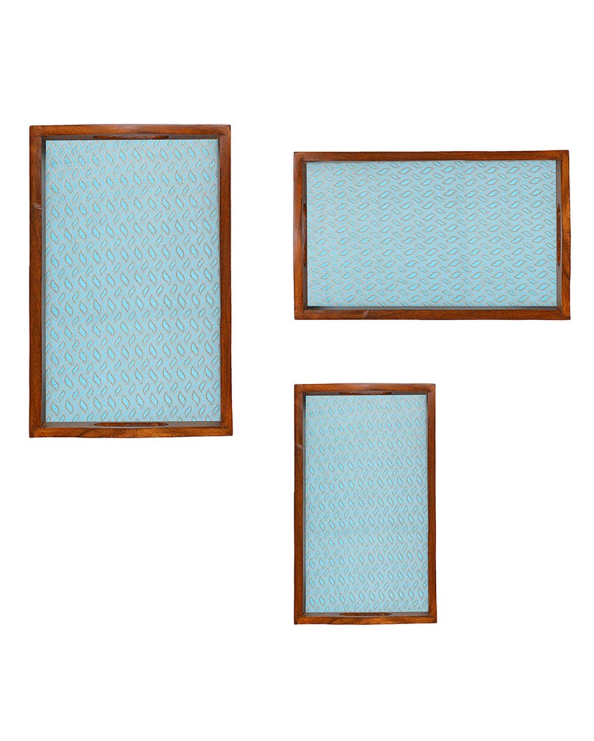 Wooden Serenity Handcrafted Trays | Set of 3