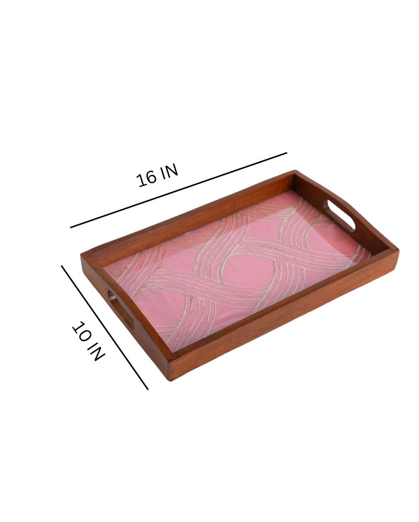 Crafted with Love Wooden Serving Tray | 16 x 10 inches