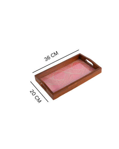 Wholesome Elegance Handcrafted Wooden Serving Tray | 14 x 8 inches