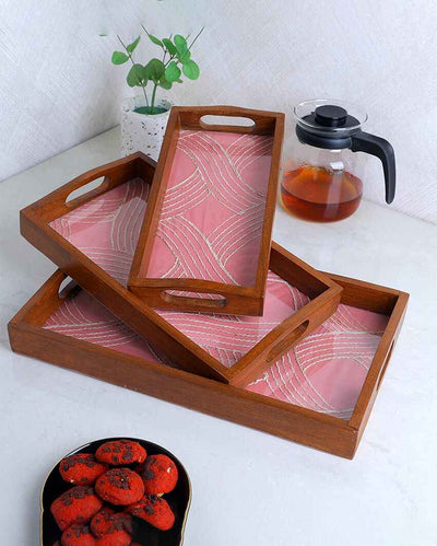 Nature’s Elegance Artisan Wooden Serving Trays | Set of 3