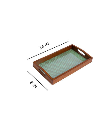 Handmade Heritage Premium Wooden Serving Tray | 14 x 8 inches