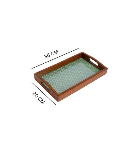 Handmade Heritage Premium Wooden Serving Tray | 14 x 8 inches