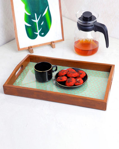 A Touch of Nature Elegant Handcrafted Wooden Tray | 16 x 10 inches