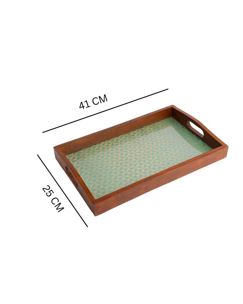 A Touch of Nature Elegant Handcrafted Wooden Tray | 16 x 10 inches