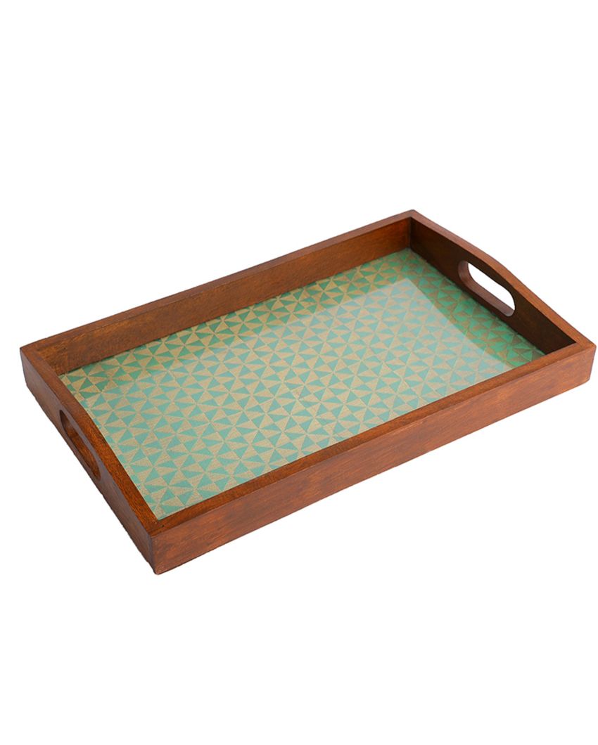 A Touch of Nature Elegant Handcrafted Wooden Tray | 16 x 10 inches