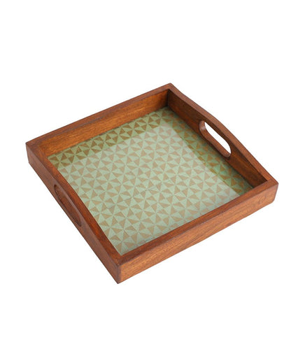 The Artisan’s Touch Handcrafted Wooden Serving Tray | 10 x 10 inches