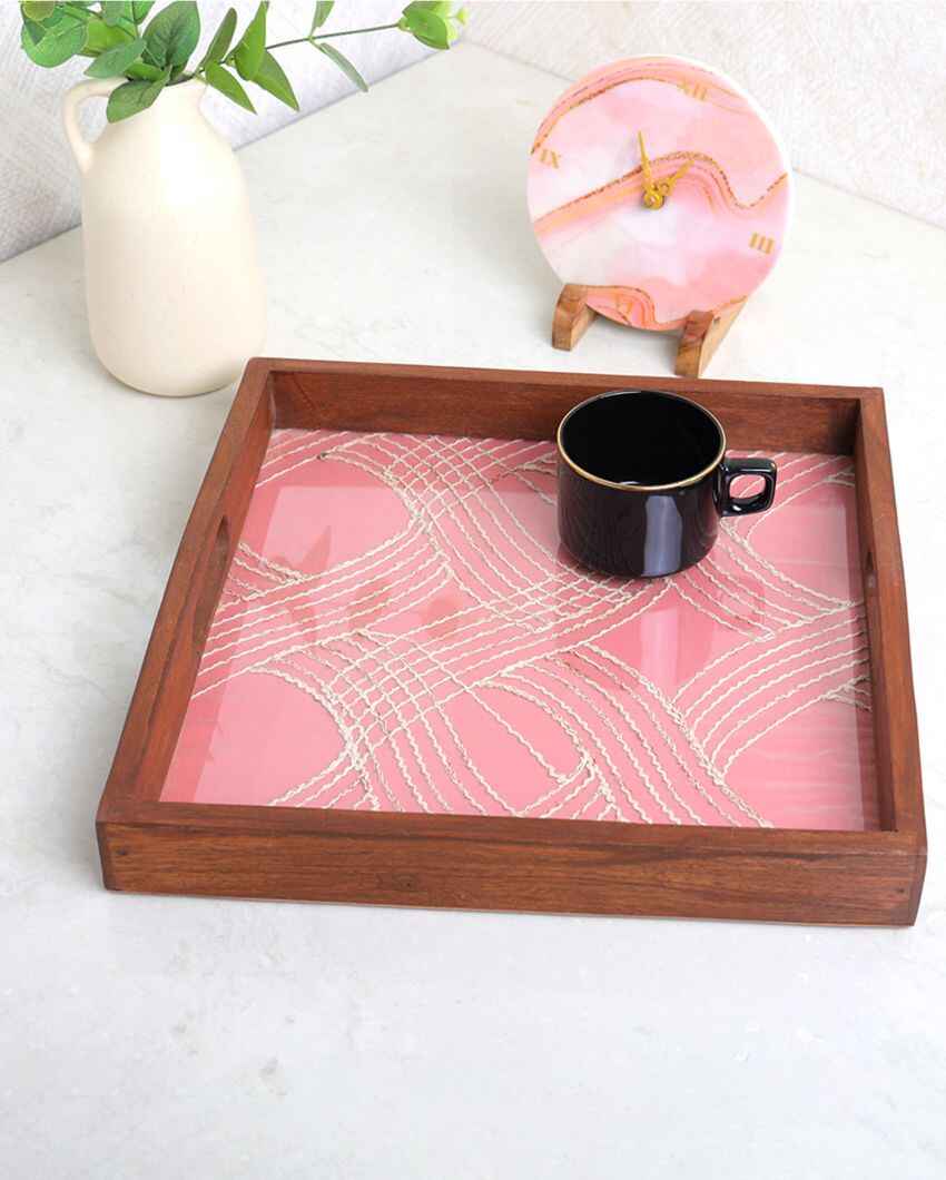 Wooden Grace Premium Handcrafted Serving Tray | 12 x 12 inches