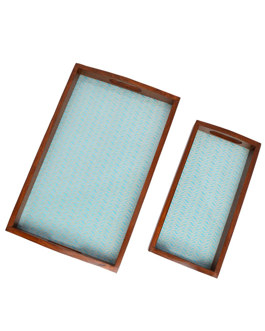 Rustic Allure Handcrafted Wooden Trays | Set of 2