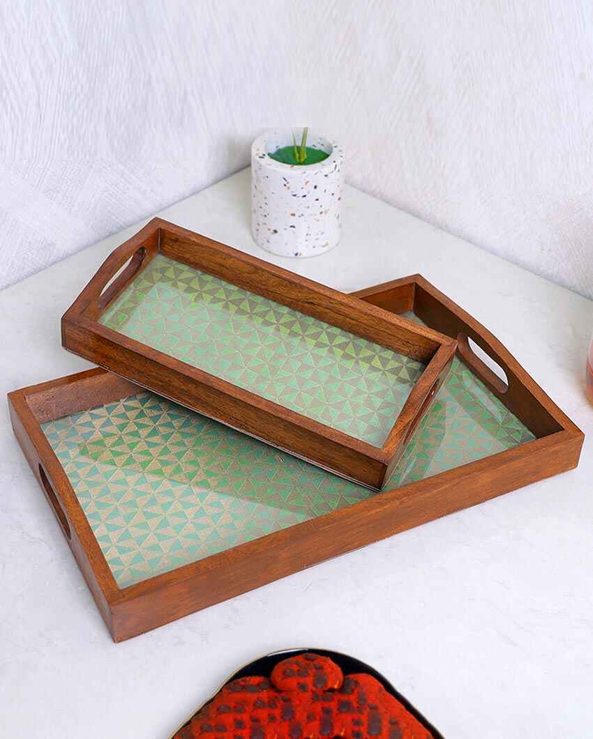 Wooden Wonders Handcrafted Serving Trays | Set of 2