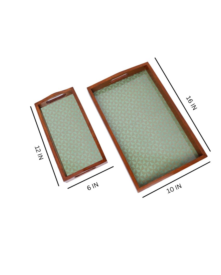 Wooden Wonders Handcrafted Serving Trays | Set of 2