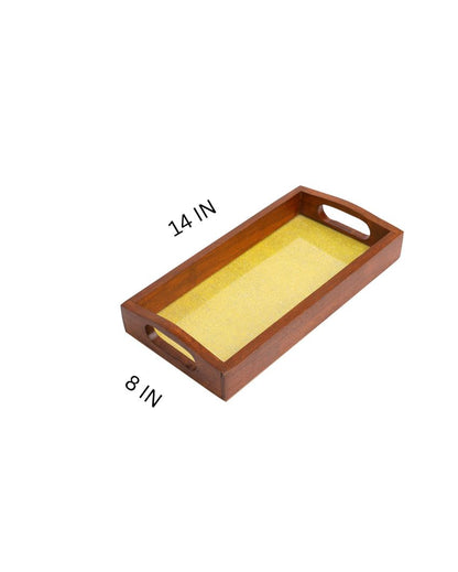 Wood Artisan Handcrafted Serving Tray | 14 x 8 inches