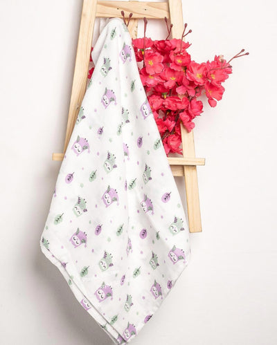 Adorable Muslin Owl Baby Swaddle | 39 x 39 inches