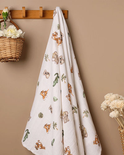 Animal Kingdom Printed Swaddle | 47 x 47 inches