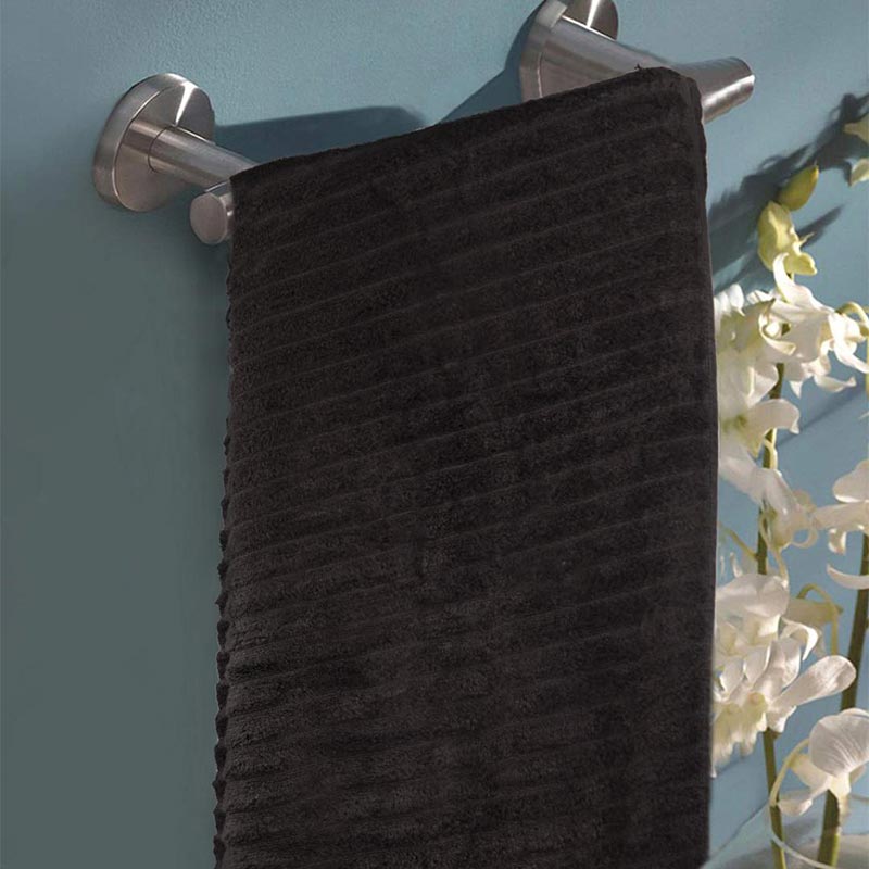Black Bath Lining Design Towel Default Title