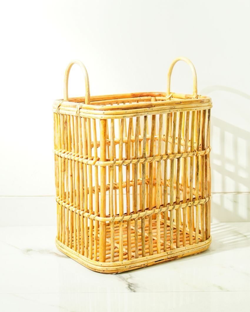 Rattan Rectangular Laundry Basket | 14 x 16 x 18 inches