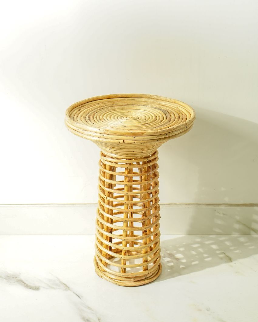 Tikli Rattan Drink Side Table | 14 x 19 inches