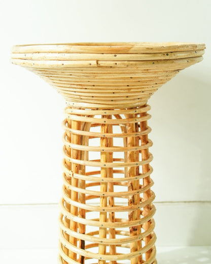 Tikli Rattan Drink Side Table | 14 x 19 inches