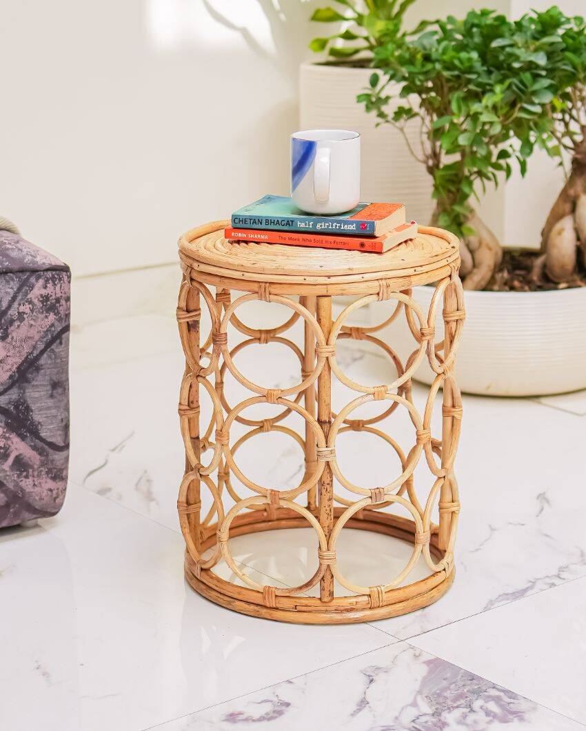 Tikli  Rattan Side Table | 15 x 19 inches