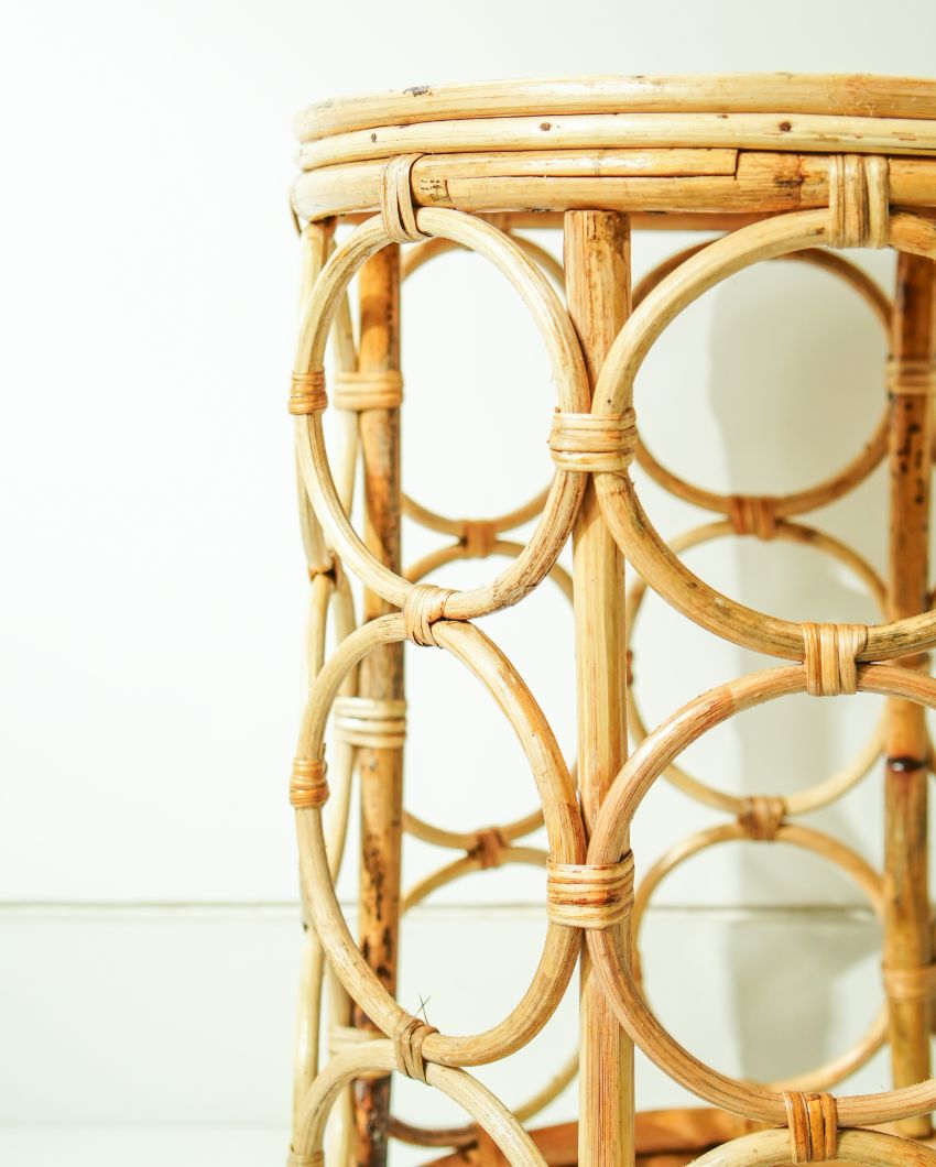 Tikli  Rattan Side Table | 15 x 19 inches