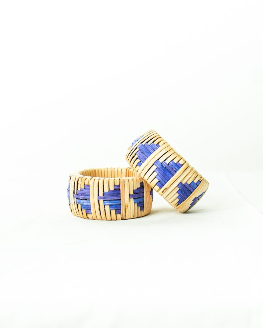 Rattan Indigo Napkin Ring | 2 inches