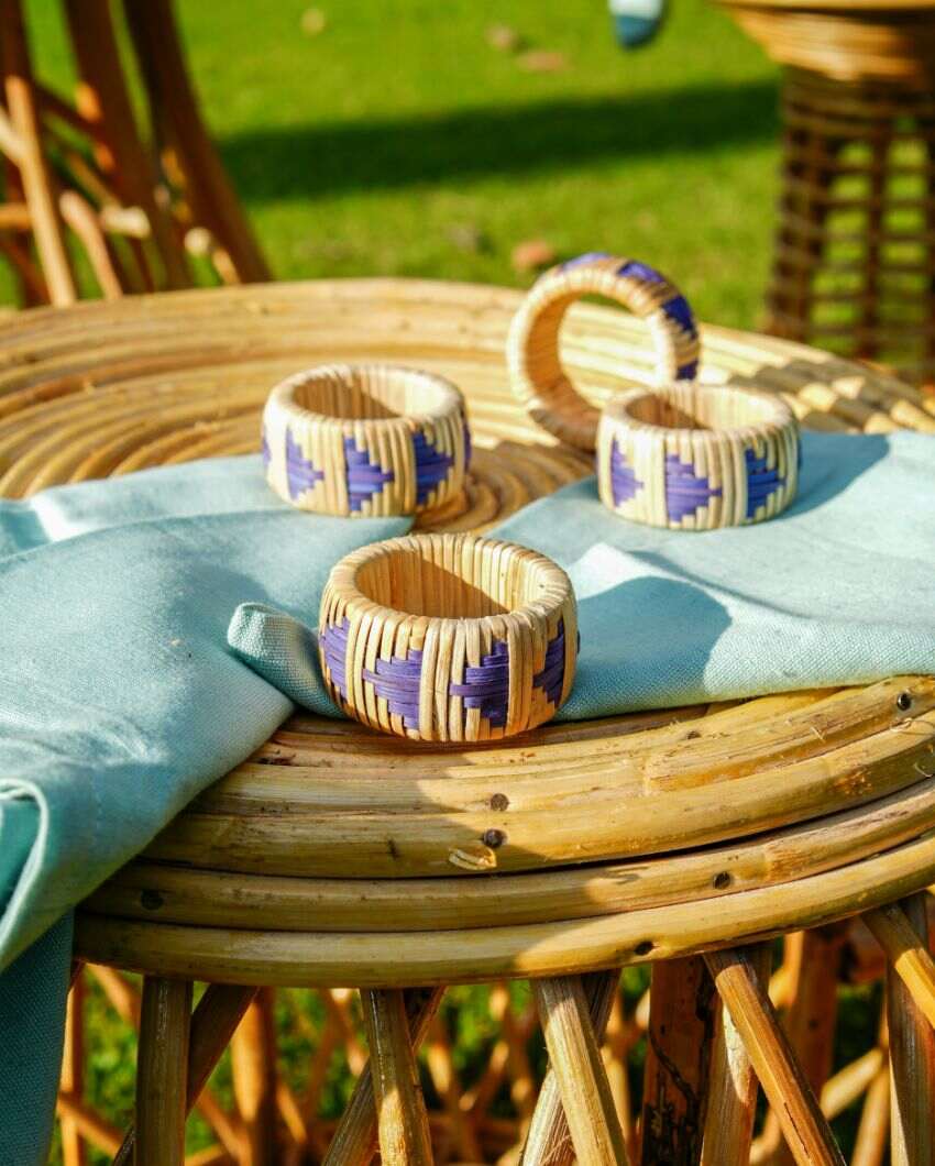 Rattan Indigo Napkin Ring | 2 inches