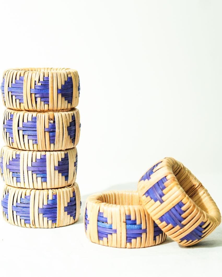 Rattan Indigo Napkin Ring | 2 inches