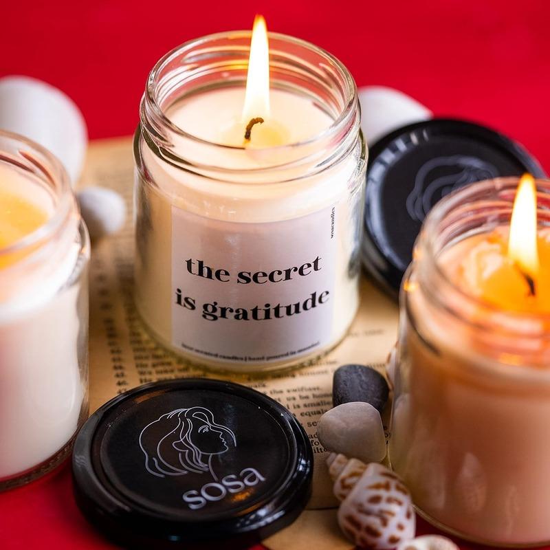 The Secret Is Gratitude | Affirmation Candles Meditate Candles Gift Set Default Title