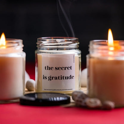 The Secret Is Gratitude | Affirmation Candles Meditate Candles Gift Set Default Title